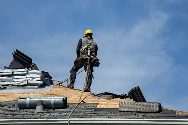 Professional Gutter Installation technician working in Gibsonton, FL